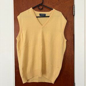 Vintage Burberry Sweater Vest - Cashmere - Canary Yellow/Butter Yellow